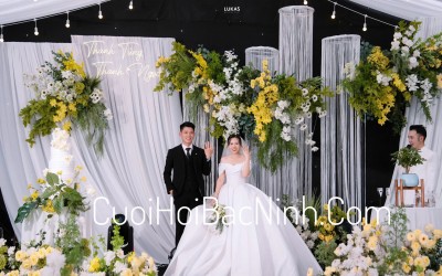 LỄ CƯỚI THANH TÙNG & THANH NGỌC, RẠP SỰ KIỆN TRẮNG XANH