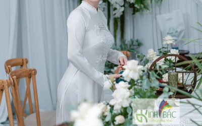 TRANG TRÍ PHÔNG GIA TIÊN TRẮNG XANH TẠI BẮC NINH