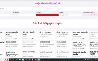 Ứng dụng thiết kế tên Co dâu & Chú rể chuyên nghiệp
