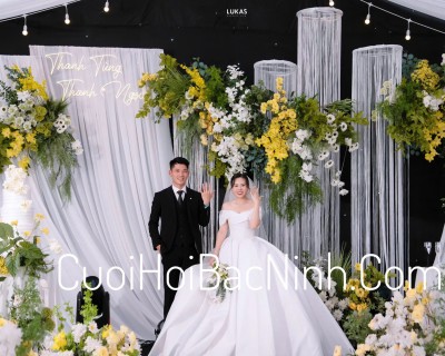 LỄ CƯỚI THANH TÙNG & THANH NGỌC, RẠP SỰ KIỆN TRẮNG XANH