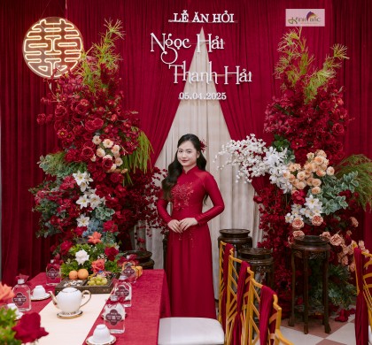 Trang trí gia tiên tông đỏ đẹp tại Bắc Ninh, Bắc Giang